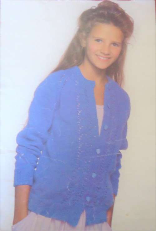 WENDY CHILD`S V NECK CABLE SWEATER  & D.H. SWEATER  - SIZE  24 - 30` CHEST