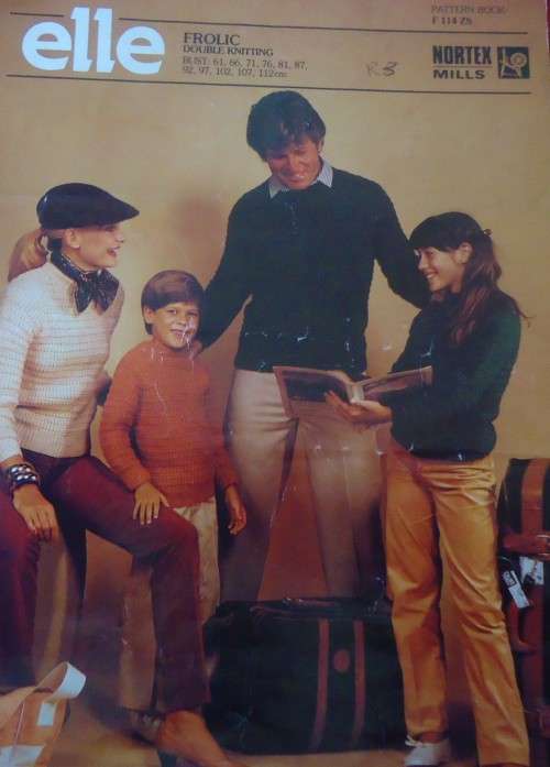 ELLE-NORTEX MILLS  # F114 25  FAMILY SWEATER IN 11 SIZES SIZE61-67-72-77-82-87- 92-97-102-107-112 CM