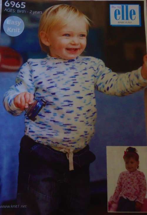 ELLE #6965 CARDIGAN & PULLOVER TO FIT CHEST BIRTH - 2 YEARS