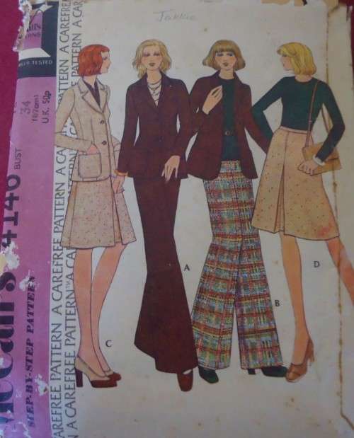 VINTAGE McCALLS 4146 BLAZER-SKIRT-PANTS SIZE 12 BUST 34" SEE LISTING