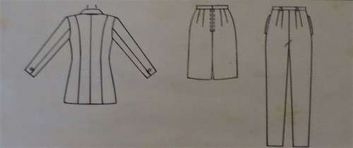 McCALLS 9187 UNLINED JACKET-SKIRT-PANTS SIZE 8-10-12 COMPLETE-UNCUT-F/FOLDED