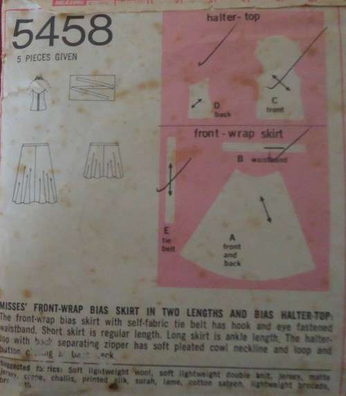 SIMPLICITY 5458  - TALTER NECK TOP - SIZE 14 BUST 36" SEE LISTING