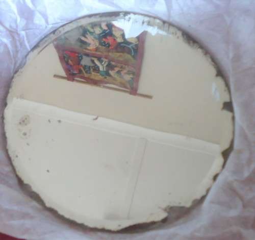 VINTAGE SILVER PLATED ORCHID PATTERNED MIRROR & BRUSH SET - GREAT RESTORATION PROJECT