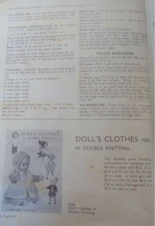 QUICKLY KNIITTED BY PENELOPE N 33-20 PAGES TO FIT 12"-14"-16"/30.5 CM-35.5 CM-40.5 CM DOLLS-NO COVER