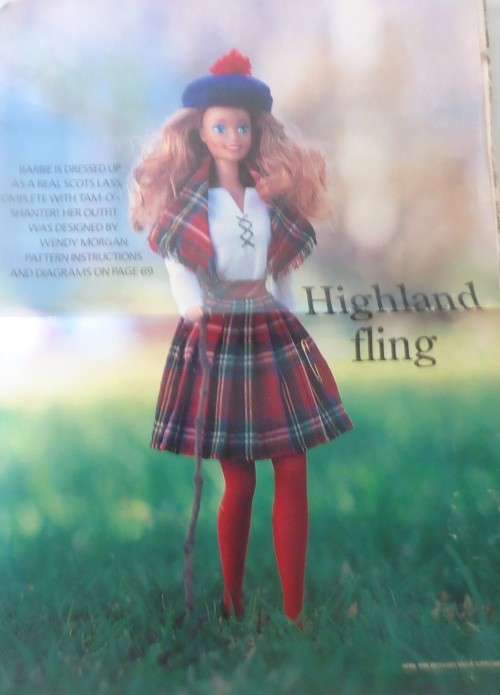 BARBIE - HIGHLAND FLING - WOMAN'S VALUE APRIL 1995 INC PATTERN