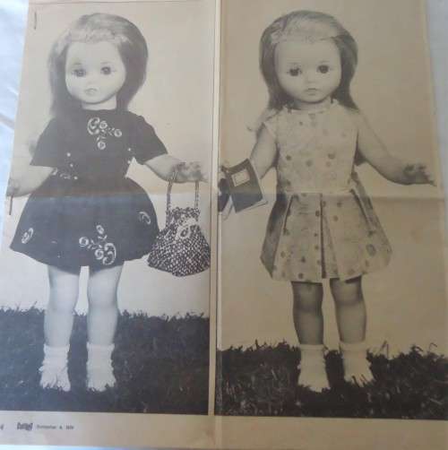 DOLLY`S NIGHTIE-SPRING COAT- PARTY & SUMMER DRESSES TO FIT DOLL 17 1/2`  DARLING NOVEMBER 4 1970