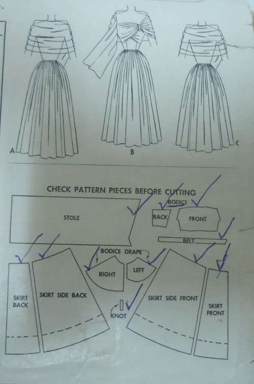 VERY VINTAGE McCALLS 8915 STUNNING LADIES EVENING DRESS & STOLE  SIZE 16 BUST 34" COMPLETE