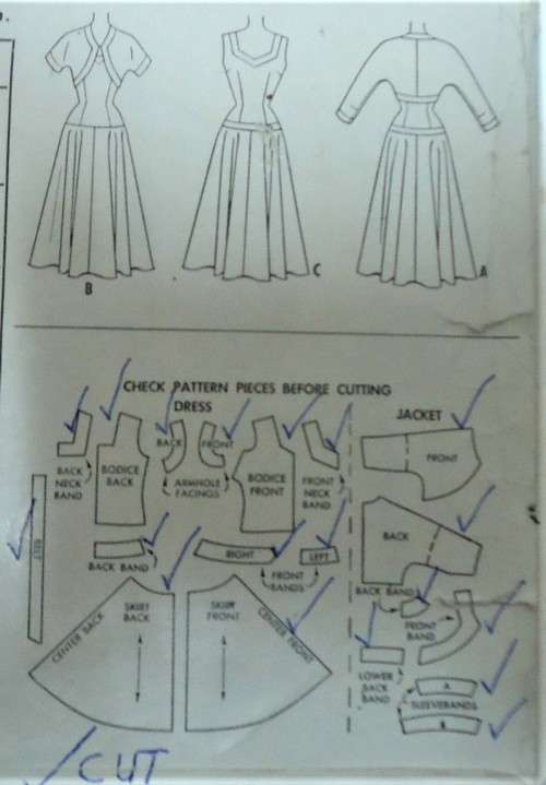 VERY VINTAGE McCALLS 9285 LADIES DRESS & JACKET SIZE 16 BUST 34"  COMPLETE