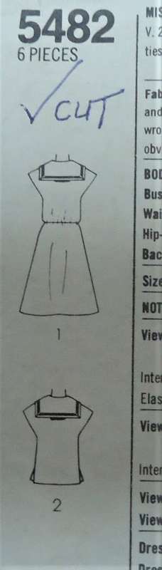 SIMPLICITY 5482  PULLOVER DRESS OR TOP  SIZE 12 COMPLETE
