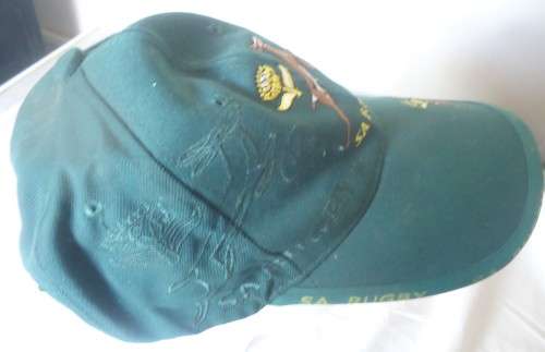 SA RUGBY CAP WITH SPRINGBOK LOGO WITH EMBROIDERY DETAIL