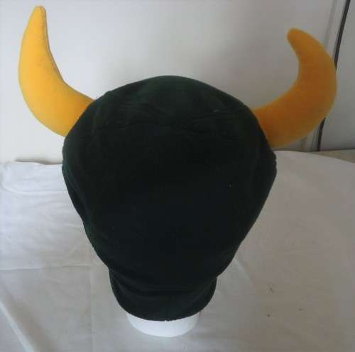 SA RUGBY HELMET (WITH GOLD HORNS)  - SPRINGBOK LOGO -OFFICIAL LICENSED PRODUCT