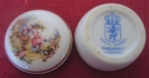 ROYAL BAVARIA ROUND TRINKET BOWL WITH LID - MADE IN GERMANY