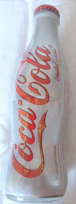 FULL SEALED `LIMITED EDITION THANK YOU` COCA COLA BOTTLE