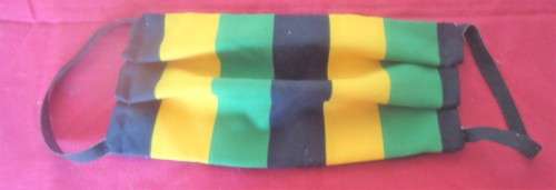 ANC COLOURS - GREEN-YELLOW-BLACK STRIPE FACE MASK