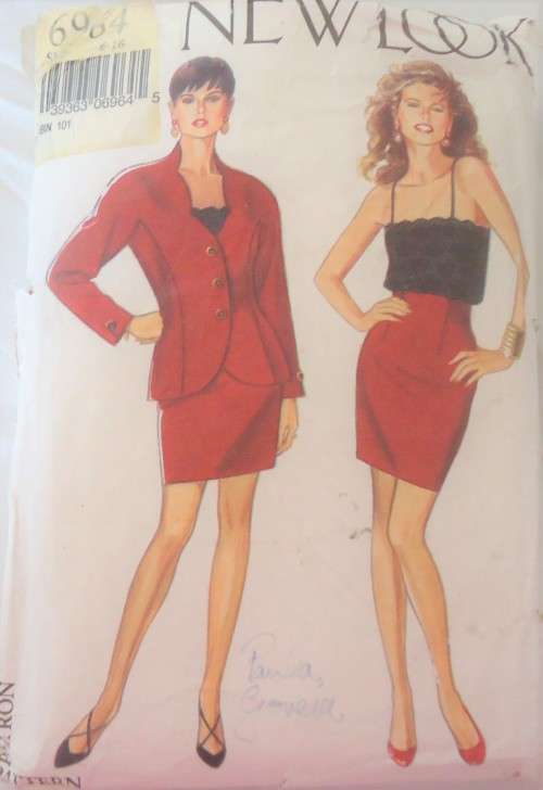 NEW LOOK PATTERNS 6964 CAMISOLE TOP-SKIRT-JACKET SIZES 6-16 COMPLETE-CUT TO 12