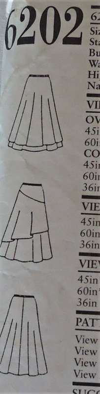 NEW LOOK PATTERNS 6202 WRAP SKIRT & TIERED SKIRT OPTIONS SIZES 8 - 18 COMPLETE