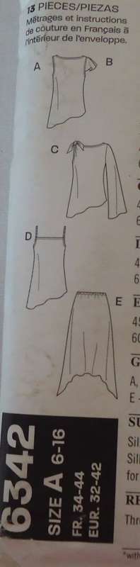 NEW LOOK PATTERNS 6342 STUNNINGTOPS & SKIRTS  SIZES6-16 COMPLETE & MOSTLY UNCUT