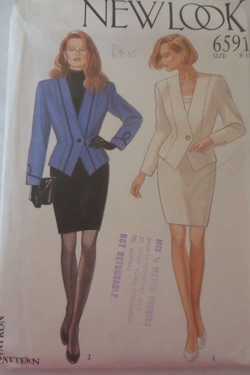 NEW LOOK PATTERNS 6591 TWO PIECE DRESS SIZES 8-18 COMPLETE-UNCUT-F/FOLDED