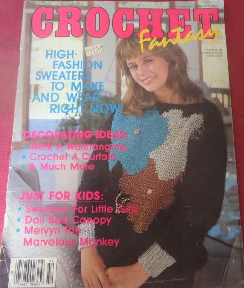 CROCHET FANTASY  - USA  DECEMBER 1986- VOL 5 NO 8  - 64 PAGES - WITH CONTENTS PAGE