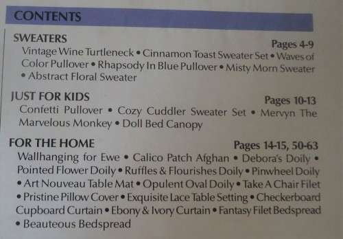 CROCHET FANTASY  - USA  DECEMBER 1986- VOL 5 NO 8  - 64 PAGES - WITH CONTENTS PAGE