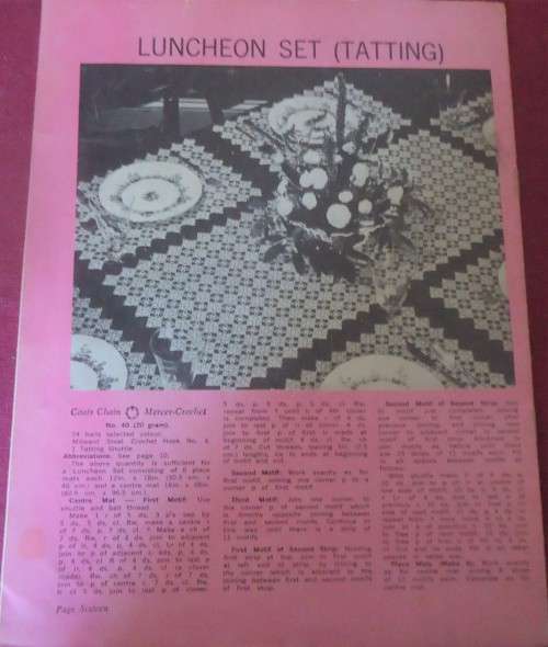PARAGON NEW MODERN TATTING DESIGNS BOOK NO 112- 16 PAGE A4 SIZE