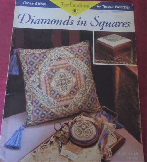 DIAMONDS IN SQUARES - JUST CROSSSTITCH  # 118 BY TERESA WENTZLER