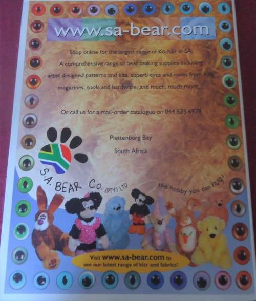 `SOUTH AFRICAN BEAR & CREATIVE INSPIRATIONS`  NO 10 MARCH-MAY 2007-44 PAGE MAGAZINE WITH PATTERNS
