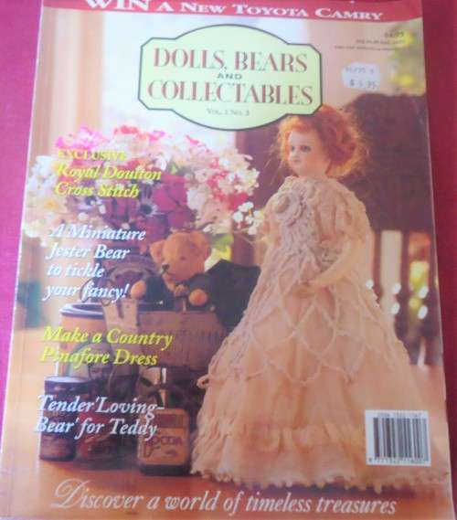 `DOLLS, BEARS & COLLECTABLES` VOL 1 NO 3 AUSTRALIAN  -116 PAGE MAGAZINE INC PATTERNS
