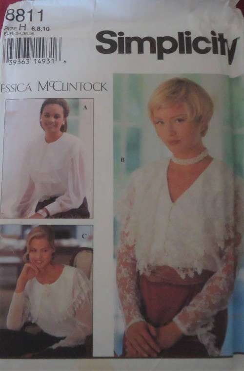 SIMPLICITY 8811 SET OF BLOUSES SIZE H6-8-10 COMPLETE-UNCUT-F/FOLDED