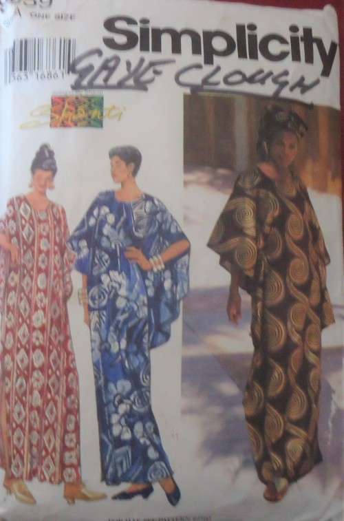 SIMPLICITY 9659 CAFTAN  ONE SIZE COMPLETE