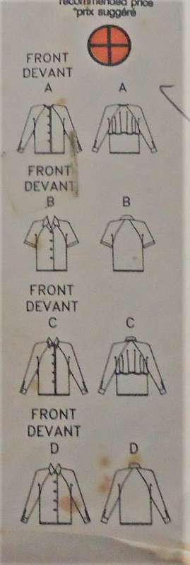BUTTERICK  PATTERN 3029 BLOUSES IN 4 STYLES SIZES 10 + 12 + 14 COMPLETE