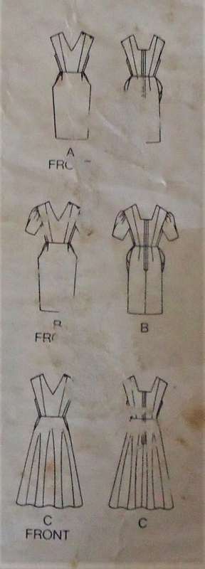 BUTTERICK  PATTERN 4963  DESIGNER - JANET RUSSO V-NECK GATHERED SHOULDER DRESS - SIZE 14  - COMPLETE