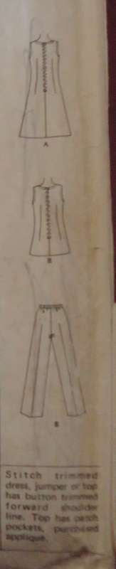 McCALL`S PATTERN 3094 DRESS-PINAFORE-TOP-PANTS SIZE 16 BUST 38` COMPLETE
