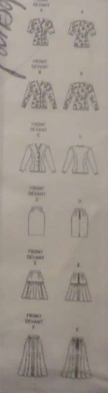 VOGUE 8228 STUNNING TOP & SKIRT SIZE 6-8-10 SEE LISTING -ZIPLOC BAG
