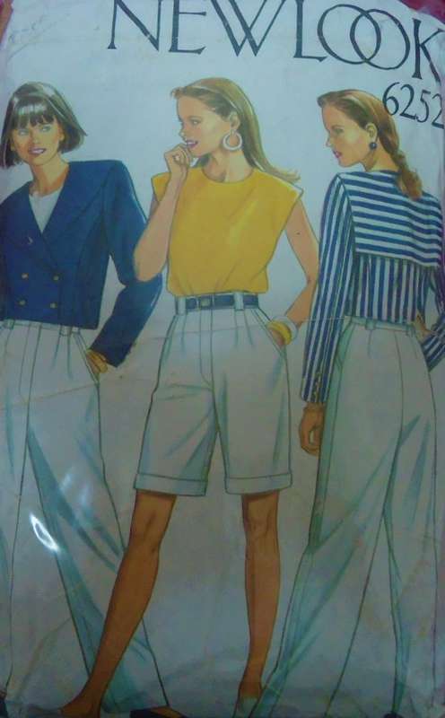 NEW LOOK PATTERNS 6252 SHORT JACKET-TOP-SHORTS-PANTS SIZE 8 - 18 COMPLETE-UNCUT-F/FOLDED