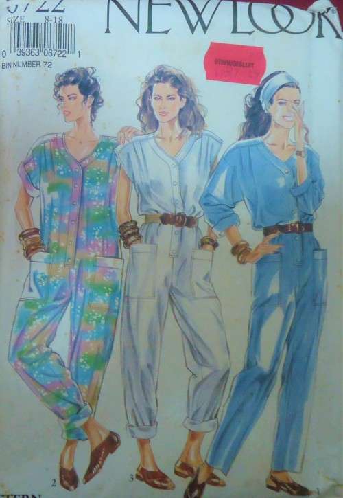 NEW LOOK  6722 JUMPSUIT 6 SIZES IN ONE 8-18 -COMPLETE-UNCUT-F/FOLDED