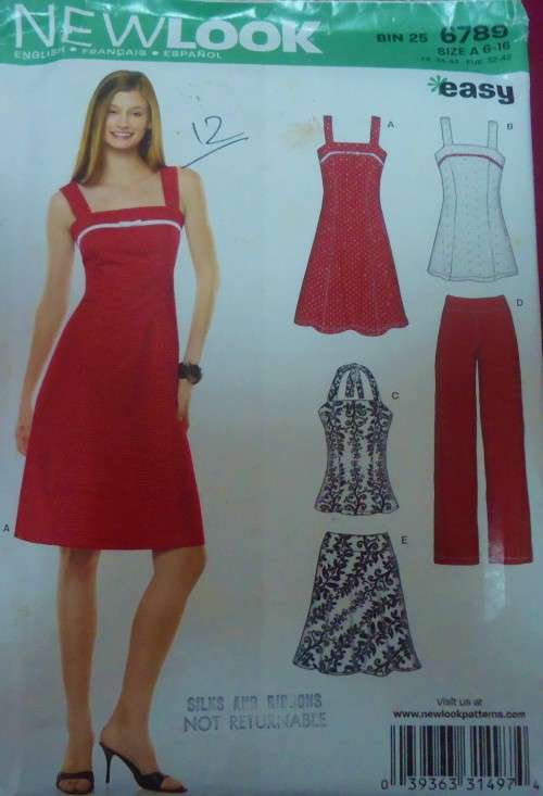 NEW LOOK  6789 SUMMER DRESS-HALTER TOP-PANTS 6 SIZES IN ONE 6-16-COMPLETE