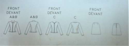 BUTTRICK PATTERNS 3222  ZIP TOP AND SKIRT 14-16-18 COMPLETE