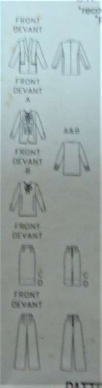 BUTTRICK PATTERNS 3258 JACKET-BLOUSE-SKIRT-PANTS 12-14-16 COMPLETE