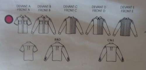 VOGUE BASIC DESIGN 1398 SET OF SHIRTS SIZE 10 COMPLETE