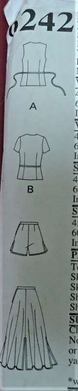 NEW LOOK PATTERNS 6242 TIE TOPS-SHORTS-SKIRT SIZE 6-16 COMPLETE