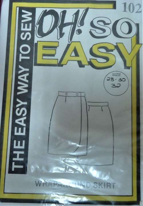 OH SO EASY PATTERN  #102 -WRAPAROUND SKIRT SIZE 28-30-32` COMPLETE