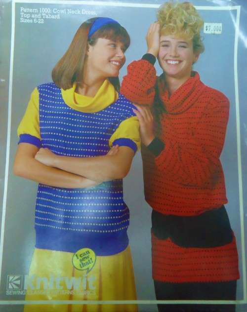 KNITWIT PATTERN 1000 COWL NECK DRESS-TOP-TABARD - SIZES 6 - 22