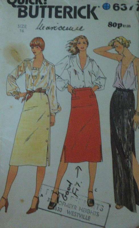 BUTTERICK PATTERNS 6377 SET OF SKIRTS SIZE 16 COMPLETE