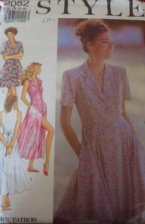STYLE 2082 BUTTON THROUGH PANELLED DRESS SIZE A = 6 - 16 COMPLETE