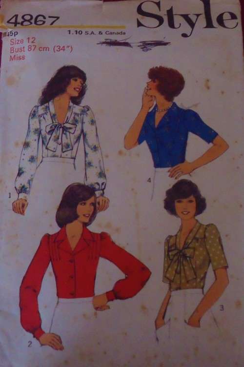 STYLE 4867 SET OF BLOUSES SIZE 12 BUST 34` /87 CM COMPLETE
