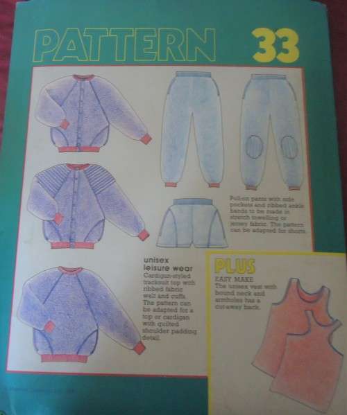 MAKE IT EASY #33 TRACKSUITS -UNISEX LEISURE WEAR-VEST-UNCUT