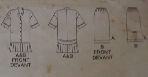 BUTTERICK 4820 TOP-SKIRT SIZE 12 COMPLETE-UNCUT-F/FOLDED