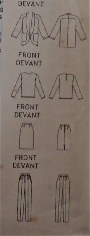 BUTTERICK 6812 JACKET-TOP-SKIRT-PANTS SIZE 12-14-16 SEE LISTING CUT TO 16