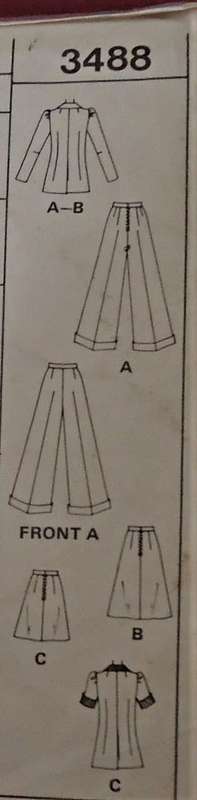 VINTAGE McCALLS 3488 PANTS-SKIRT-TOP SIZE 12 BUST 34` COMPLETE